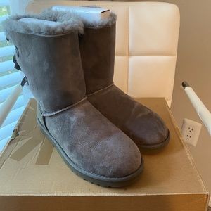 Grey Bailey Bow Uggs